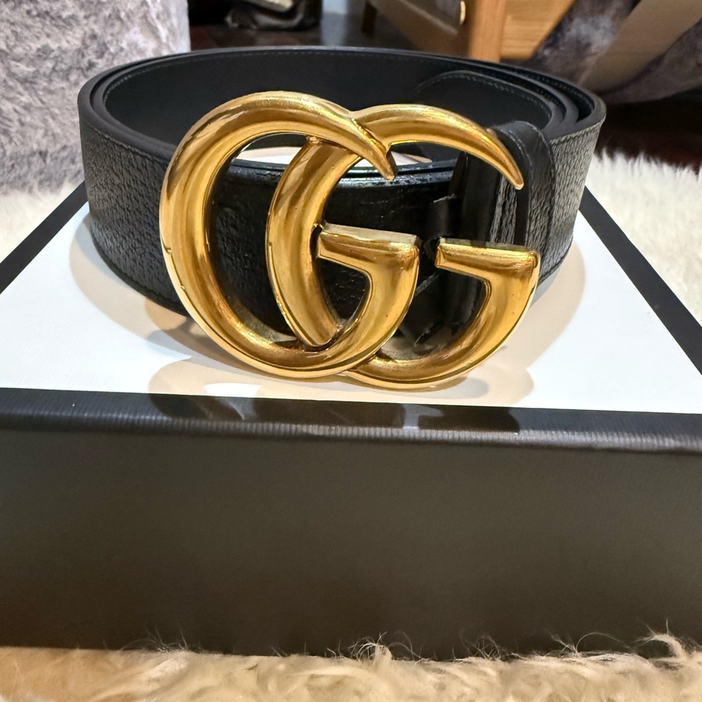 Gucci GG Marmont wide belt size 95 Authentic